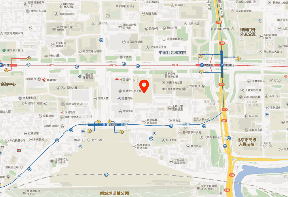 北京中粮广场位置地图